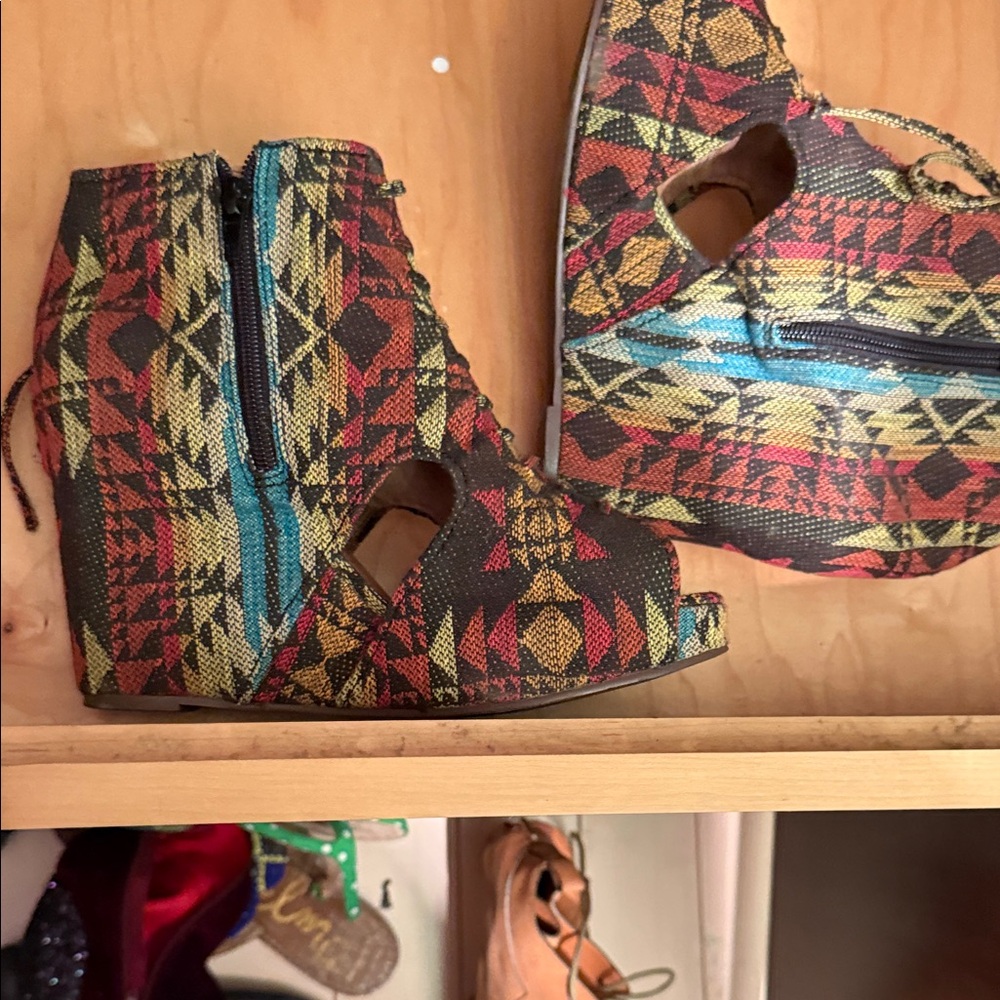 Jeffrey Campbell Multicolor Patterned Wedges - image 5